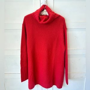 100% Cashmere Red Tunic Sweater from Eileen Fischer